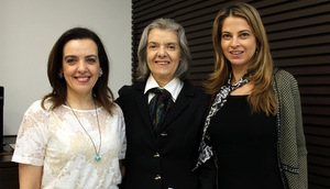Ministra Cármen Lúcia e as Promotoras Maria Alzira e Karina Cione