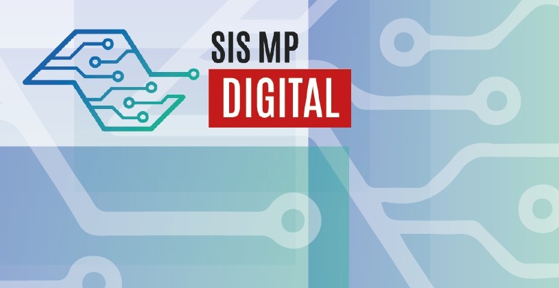 Imagem com o logo do SIS MP Digital