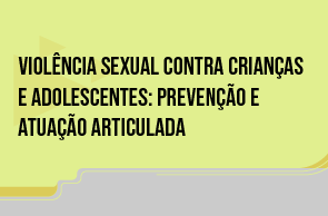 Imagem meramente ilustrativa, de formato quadricular, com fundo amarelo e rodapé cinza. No centro, está o título do evento. Fim da descrição